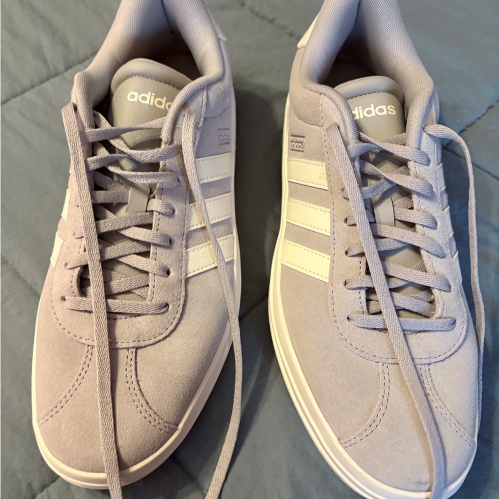 Adidas  Women’s Light Gray and White Sneakers